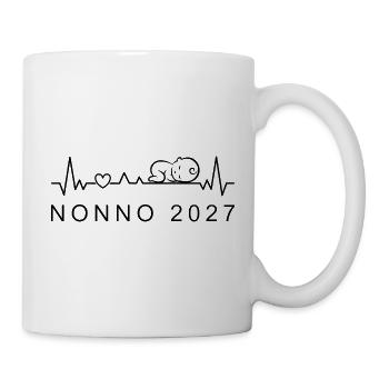Futuro Nonno 2027 Battito Cardiaco Gravidanza - Tasse - Weiß - Rechts