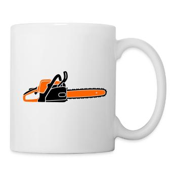 Tronçonneuse Tronçonneuse Bûcheron Bûcheron - Mug blanc - blanc - Droite