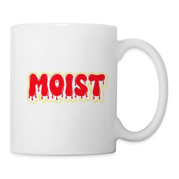 Moist Fat Font Wortzeichen - Tasse - Weiß - Rechts