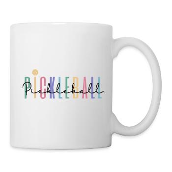 Pastel Rainbow Pickleball Player - Mug - white - Right