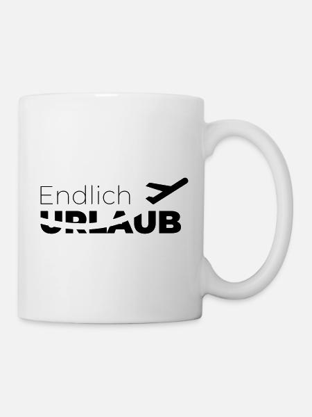 Endlich Urlaub - Tasse - Weiß