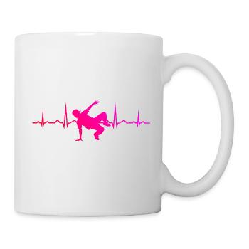 Geschenkidee für einen Breakdancer mit Break Dance - Tasse - Weiß - Rechts