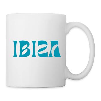 Texte sarcelle IBIZA - Mug blanc - blanc - Droite