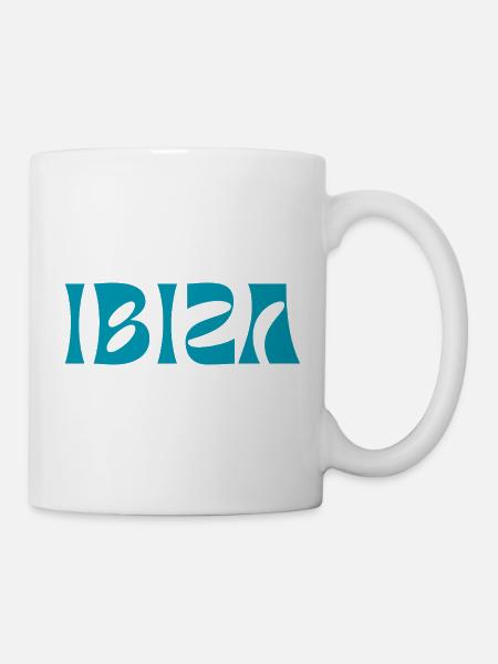 IBIZA Teal-Text - Tasse - Weiß
