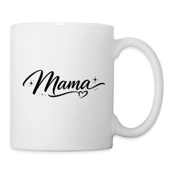 Mama Drehbuch Herz Sterne | Chic Mom Geschenk - Tasse - Weiß - Rechts