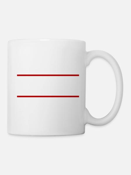 Linie Symbol Strich - Tasse - Weiß
