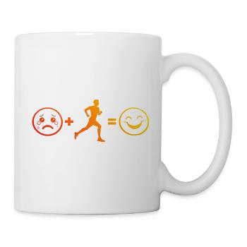 Geschenkidee für einen Running mit Running - Tasse - Weiß - Rechts
