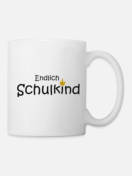 endlich Schulkind - Tasse - Weiß