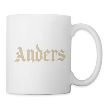 AndersGothic Schriftzug - Tasse - Weiß - Rechts
