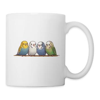 Funny budgies - Mug - white - Right