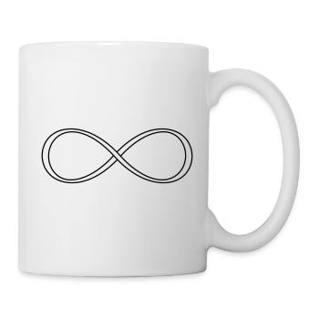 Unendlichkeitszeichen – Zeitloses Symbol Design - Tasse - Weiß - Rechts