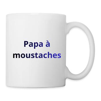 papa_moustaches - Mug blanc - blanc - Droite