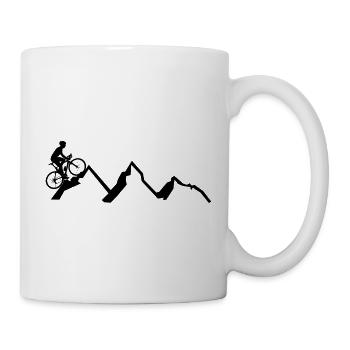 Fahrrad Radsport Berg Mountainbike - Tasse - Weiß - Rechts