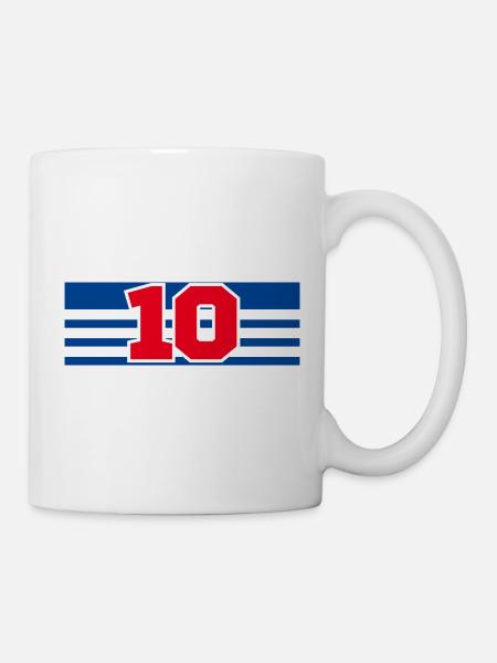 Nummer 10 Frankreich - Tasse - Weiß