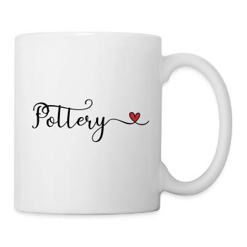 Don de typographie Pottery Heart - Mug blanc - blanc - Droite