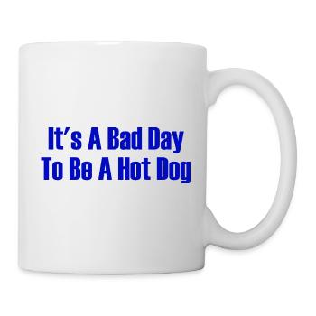 Aujourd’hui est une mauvaise journée pour être un hot-dog - Mug blanc - blanc - Droite