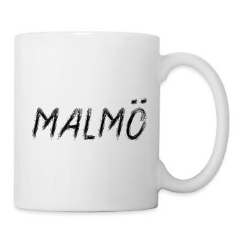 Malmö Suède Style Grunge Pinceau Noir - Mug blanc - blanc - Droite