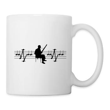 Bassoon ECG from Notes Hearbeat Heartbeat Bassoonist - Mug - white - Right