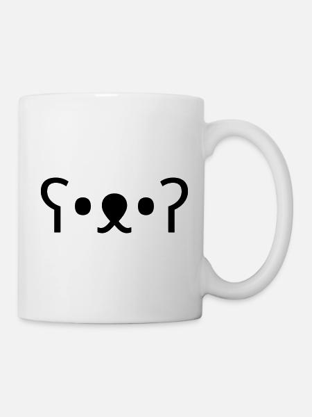 Kuma Bear ʕ•ᴥ•ʔ Cute Bear Emoticon - Mug - white