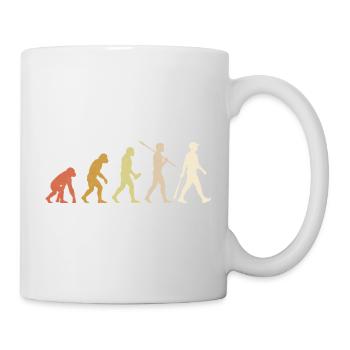 Baseball Evolution lustiges Baseballspieler-Geschenk - Tasse - Weiß - Rechts