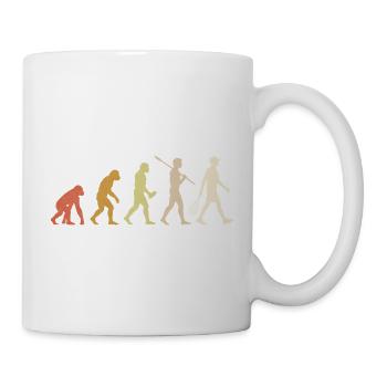 Tennis Evolution Lustiges Tennisspieler-Geschenk - Tasse - Weiß - Rechts