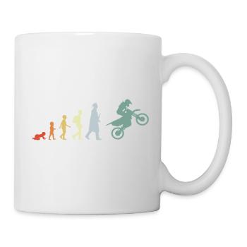 Child to Motocross Rider Evolution - Mug - white - Right