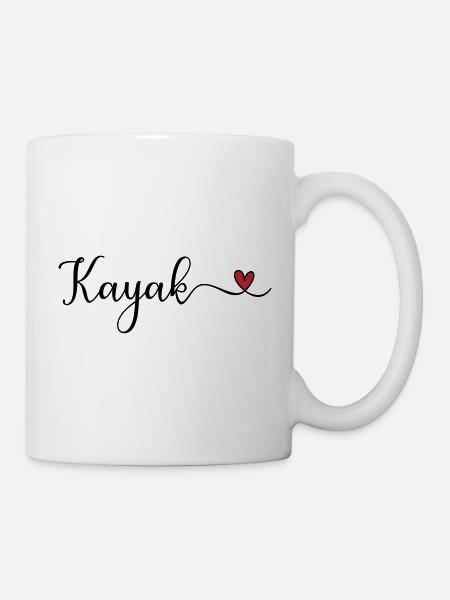 Niedliches Kajakherz-Design - Tasse - Weiß