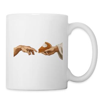 Tarte à la citrouille : La préparation de la tarte à la citrouille - Mug blanc - blanc - Droite
