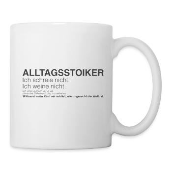 Elternteil und Alltagsstoiker  - Tasse - Weiß - Rechts