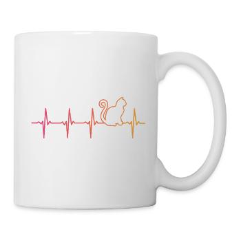 Sunset Cat Heartbeat Cats - Mug - white - Right