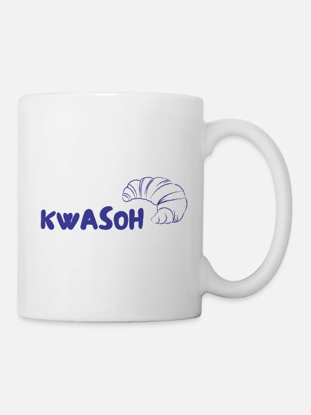 Logo du croissant KWASOH Imprimé - Mug blanc - blanc