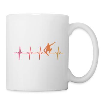 Skater Skater Sunset Heartbeat Skateboard - Tasse - Weiß - Rechts