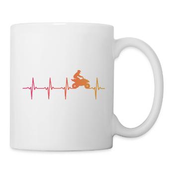 Quad Sunset Heartbeat ATV Quad Rider - Tasse - Weiß - Rechts