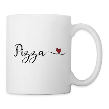 Pizza Heart - Tasse - Weiß - Rechts