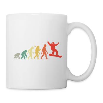 Snowboard Evolution for snowboarders - Mug - white - Right