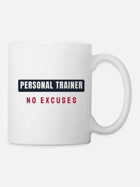 Personal Trainer Schriftzug - Fitness Coach - Tasse - Weiß