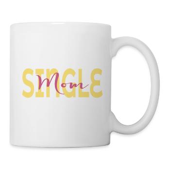 Maman célibataire - Mug blanc - blanc - Droite