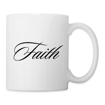 Faith Cursive Calligraphy Script Typography Graphi - Mug - white - Right