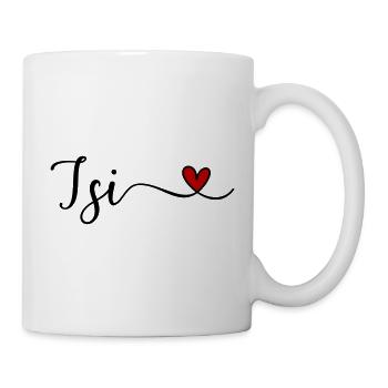 Isi mit Herz - Tasse - Weiß - Rechts