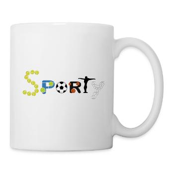 SPORTY - Sports Typography Design - Tasse - Weiß - Rechts