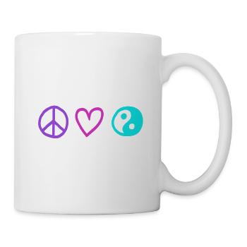 Peace love harmony - Tasse - Weiß - Rechts