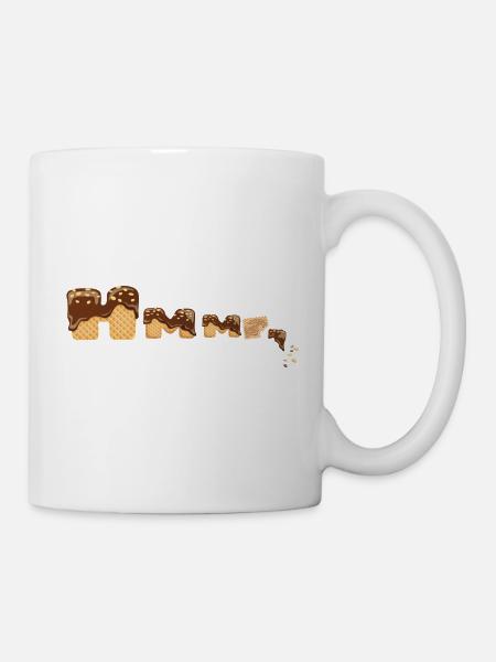 Schoko Waffel lecker - Tasse - Weiß