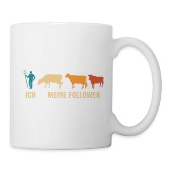 Ich Meine Follower Kühe Kuh - Tasse - Weiß - Rechts