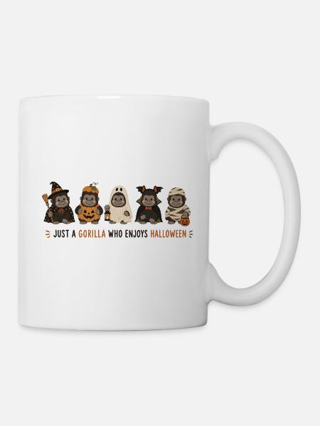 Gorilla-Halloween-Crew - Tasse - Weiß