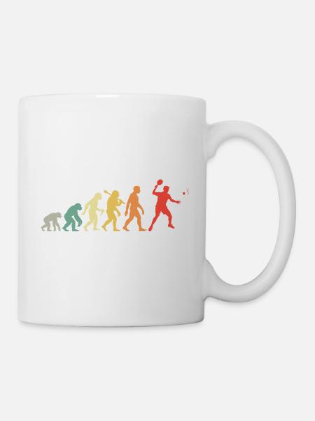Retro Tischtennis Evolution für Ping-Pong-Spieler - Tasse - Weiß