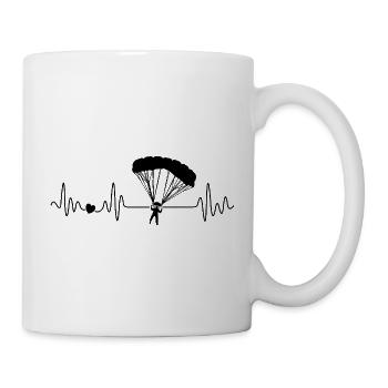 Fallschirmspringer Herzschlag Fallschirm Sport - Tasse - Weiß - Rechts