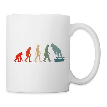  Evolution Vintage Fingerboarding Skateboard - Tasse - Weiß - Rechts