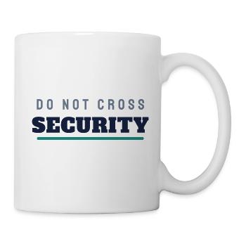 Security College Schriftzug - Türsteher Ordner - Tasse - Weiß - Rechts