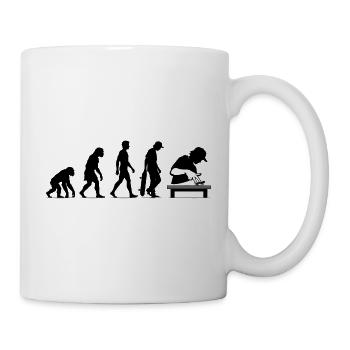  Evolution Fingerboards Fingerboarding Skateboard - Tasse - Weiß - Rechts