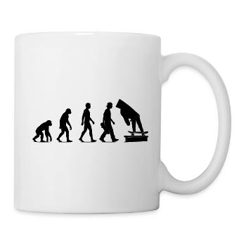  Evolution Fingerboards Fingerboarding Skateboard - Tasse - Weiß - Rechts